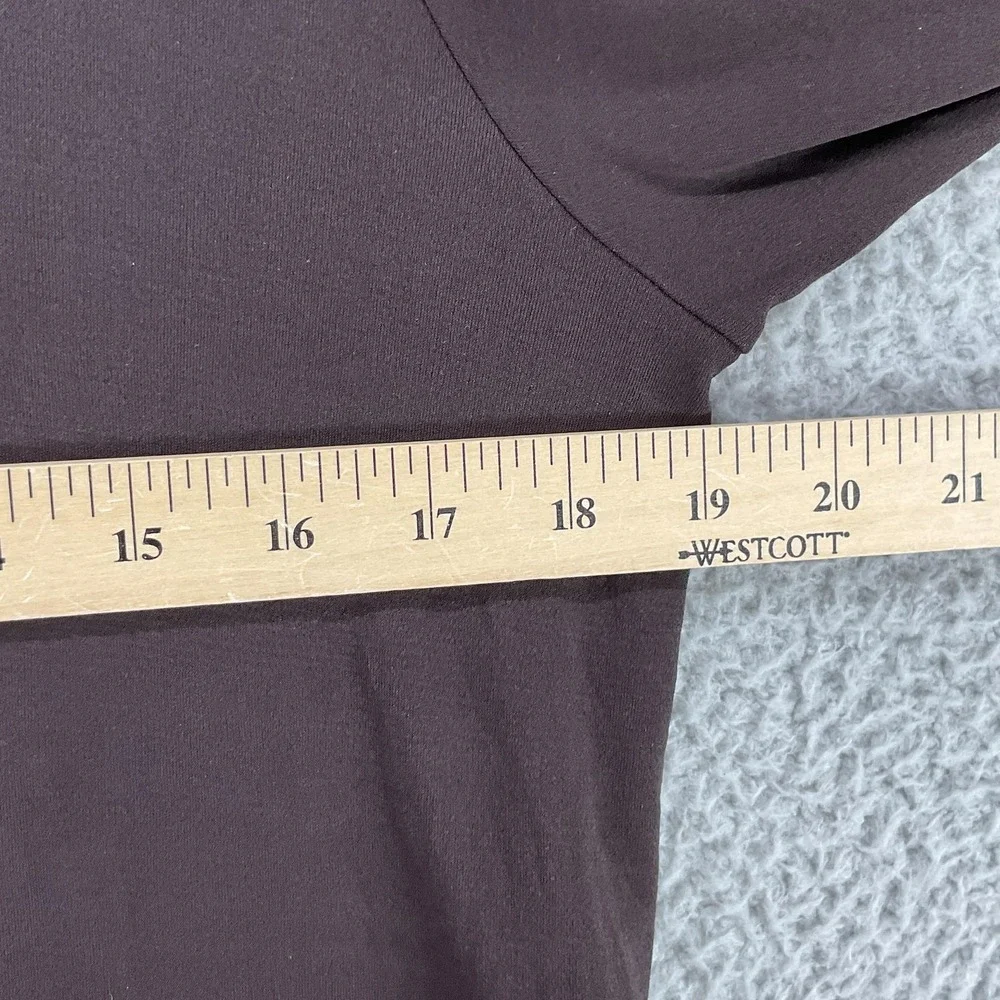 Eileen‎ Fisher Shirt Womens L Brown 100% Silk Round Neck Long Sleeve Relaxed Fit